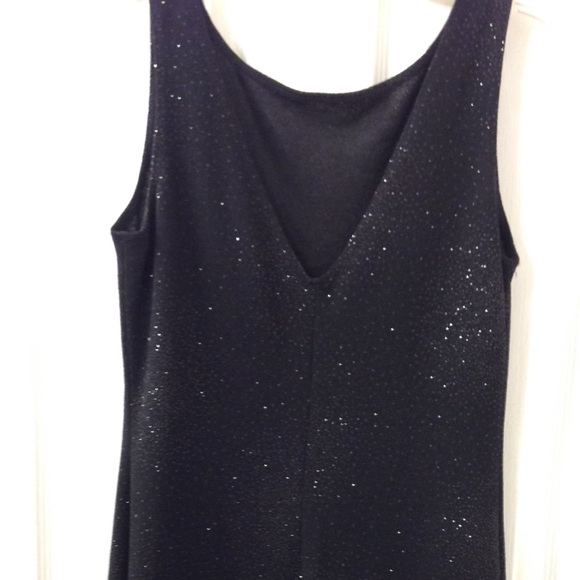 🥂🍾 STRETCHY Dark Black w/ Sparkles Evening Gown - Picture 4 of 4